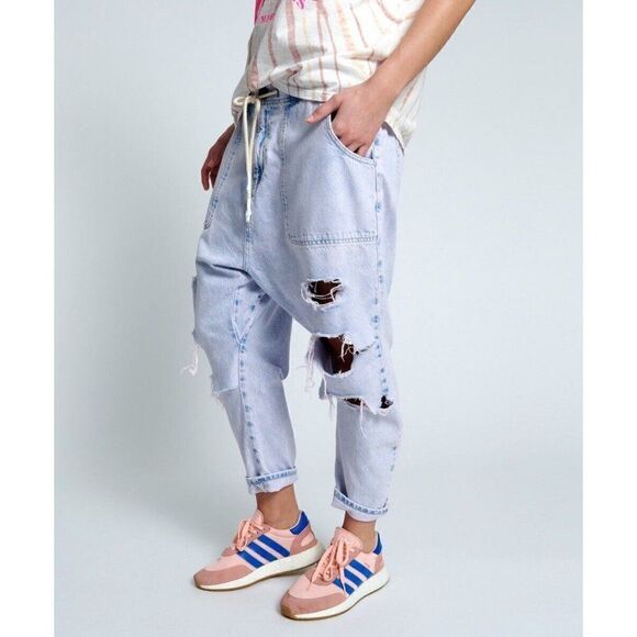 NWT FREE PEOPLE Sz XS SHABBY KINGPINS IN PURPLE HAZE - Picture 3 of 7